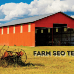 a orange color shed in a wide farm